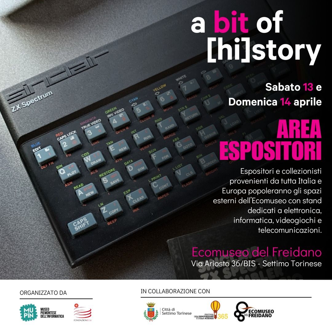 Historical exhibition of computers and retrocomputing curated by MuPIn (Piedmont Museum of Computer Science) - Volcanic Minds Sponsor & Partner