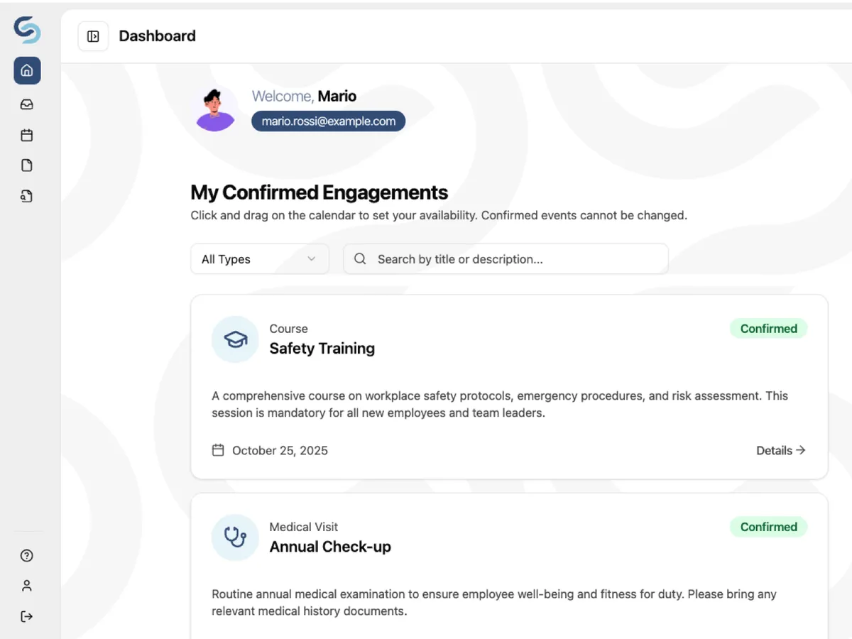 The course calendar and the management of teachers