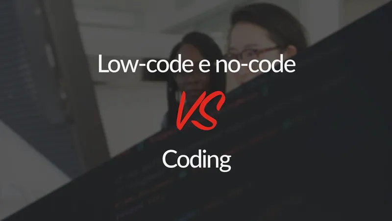 Rappresentazione e copertina grafica di sviluppo Low-Code e No-Code