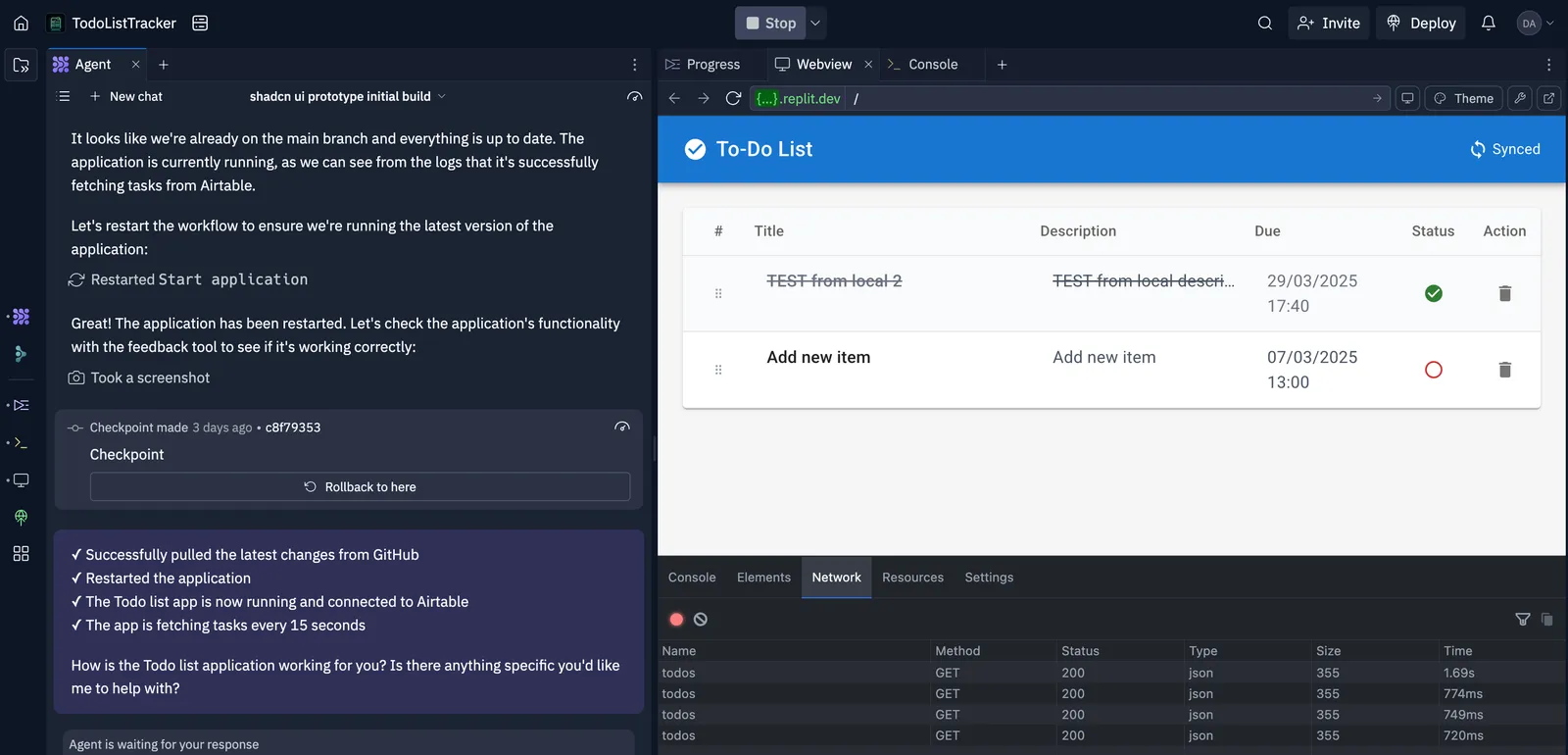 Replit TODO app collegata a Airtable senza scrivere codice
